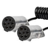 Spring cable TIR 2x 7 PIN type N 5m 24V AMIO-04379