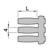 Flexible tag for sleeves 12 x 4mm, PVC, white.color, SmartRoll-Plus
