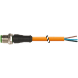 M12 male 0° A-cod. with cable PUR 4x0.34 or UL/CSA+robot+drag ch. 2m