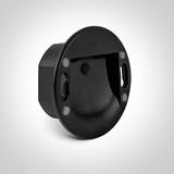 BLACK WALL RECESSED 3W LED CCTV IP65 230V EU ROUND BOX DARK LIGHT