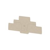 End plate (terminals), 114.1 mm x 2.1 mm, dark beige