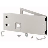 XMW0906CDV-NZM Opening metal front plate for drawer, NZM, ventilated, IP31, H=225mm, grey