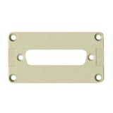 Adapter plate (industrial connector), Plastic, Colour: grey, Size: 4