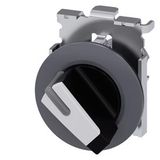 Toggle switch, illuminable, 30 mm, round, metal, matt, white
