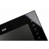 Monitor: 7" color monitor with memory, SD card port, plastic/aluminum, black + power supply