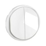 Trim for double switch or reciprocating Céliane - White