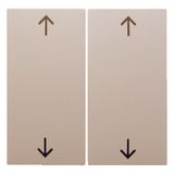 Rocker 2gang imprinted arrows symbol, S.1, white glossy