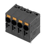 Printed circuit board terminals, 7.50 mm, Number of poles: 10, 90°, Solder pin length (l): 5 mm, tinned, black, PUSH IN without actuator, Clamping range, max. : 6 mm², Box