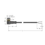 Actuator and Sensor Cable, PVC Connection Cable   WKC4.221T-25/TEB