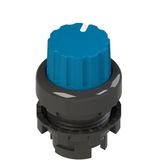 Knob selector, 2 positions blue with marking