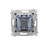 Single socket outlet without earthing, with shutters, (module), 16A, 250V, Screw, white