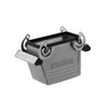 HDC enclosures, Size: 6, Protection degree: IP65, in plugged condition, Coupling housing, Side-locking clamp on lower side, high, Size of cable entries: PG 29