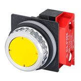 Push-button with guard, yellow, N.C.