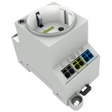 709-581 Switchgear cabinet outlet; for DIN-rail and screw mounting; for plug, type F, CEE 7/4 (Schuko)