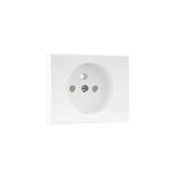 SAFETY C.PLAT F/EARTH SOCKET (FRENCH) WHITE