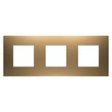 EGO INTERNATIONAL PLATE - IN PAINTED TECHNOPOLYMER - 2+2+2 MODULES HORIZONTAL - GOLD - CHORUSMART