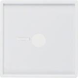 Central part for pneumatic button with lens, Berker Q.x, white, velvet