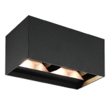 Aspen Up/Down Wall Light Rectangular 12W 0-90° SCT Black