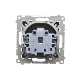 Double socket outlet with Schuko earthing, black matt, 16A