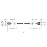 Supply Cable - M12 Power Extension Cable   RKP56PLB-1-RSP56PLB/TXG