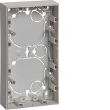 Housing, 2gang, flat design, surface-mounted, S.1, polar white matt