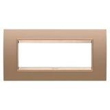 LUX PLATE - IN METAL - 6 MODULES - SOFT COPPER - INNER FRAME MATT SOFT COPPER - CHORUSMART