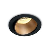 BLACK GU10 10W BRASS REFLECTOR DARK LIGHT ADJUSTABLE