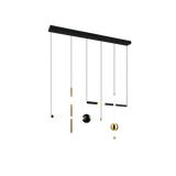Melita LED pendant 110 cm matt black