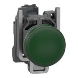 Metal pilot light 110V green Push-in