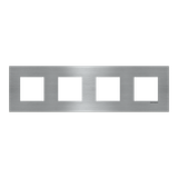 Frame 4-gang / 2+2+2+2-modules - Niessen logo - S - Stainless Steel