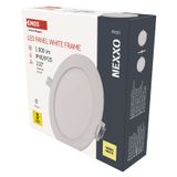LED recessed luminaire NEXXO, round, white, 12.5W, warm white