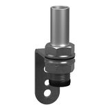 L bracket with 100mm Alu D25mm pole
