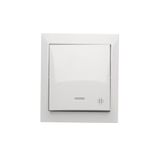 Splash-proof intermediate switch with indicator light, 10AX, white