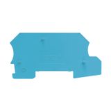 End plate for terminals, blue, Height: 87.25 mm, Width: 1.5 mm, V-0, Wemid, Snap-on: Yes