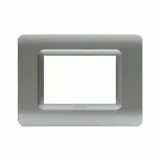 44 MOULDED FR.PLATE MATT SILVER  3M