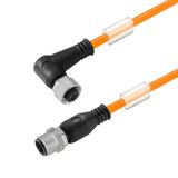 Sensor/actuator line, M12 / M12, Number of poles : 4, 2 m, Shielded: No, LED: No, Sheath material: PUR, Halogen: No