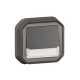 PLEXO CHANGEOVER PUSH BUTTON LOCATOR WITH LABEL HOLDER - ANTHRACITE - FLUSH