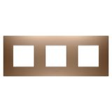 EGO INTERNATIONAL PLATE - IN PAINTED TECHNOPOLYMER - 2+2+2 MODULES HORIZONTAL - SOFT COPPER - CHORUSMART