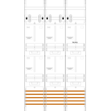 Counter field Z216ZR6-HSS, 3 fields, H=1350mm, 5-3.HZ, 5 HSS, 1 TRE (Z216ZR6-HSS)