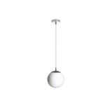 LUNA 20 pendant opal-colored glass/chrome 230V LED E27 11W