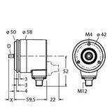 Absolute Rotary Encoder - Multiturn Industrial Line   RM-28S6S-3C25B-H1181