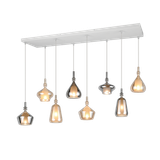 Aldea pendant 8-pc 115 cm E14 amber/chrome plated