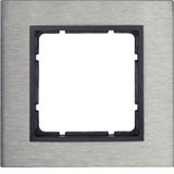 Frame 1gang, B.7, stainless steel/ant. matt, metal brushed