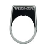 Legend plate "ARRESTO MOTORE"