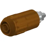 4 mm socket, screw connection, mounting Ø 12 mm, CAT II, brown, 66.9684-27