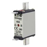 Fuse-link NH000 gG 63A 500V dual indicator insulated lugs