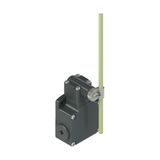 Position switch with adjustable glass-fibre rod lever