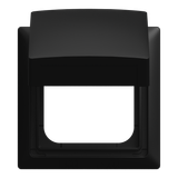 2518-WD-915Intermediate Ring with Hinged Lid 1-gang black matt