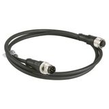 Cable Jumper straight M12 8-pin Male, straight M12 8-pin Female, PUR c