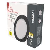 LED recessed luminaire NEXXO, round, black, 12.5W, with change CCT
